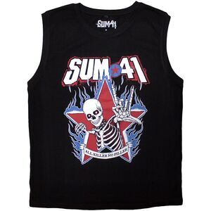 Sum 41 Unisex Adult All Killer No Filler Skeleton Tank Top / Black